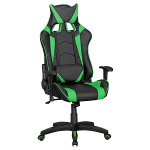 Silla gaming ORBY, reclinable, en piel negro y gris