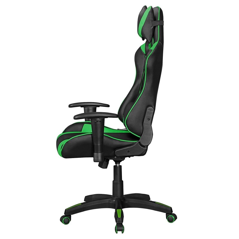 Silla gaming ORBY, reclinable, en piel negro y gris