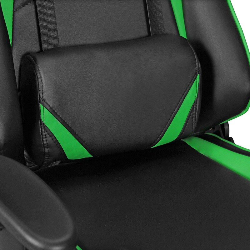 Silla gaming ORBY, reclinable, en piel negro y gris
