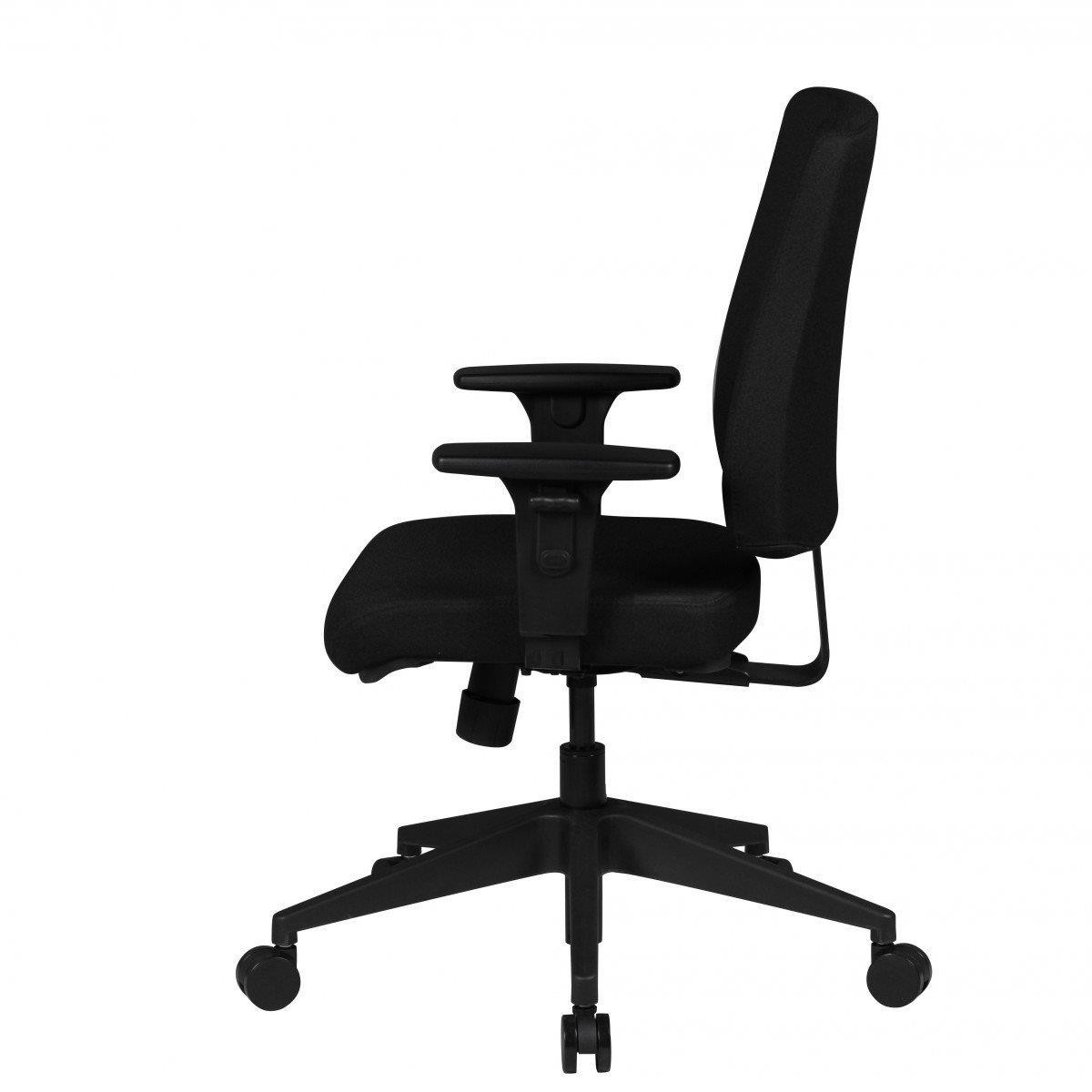 Silla de Oficina MATEUS, Diseño y Confort, Brazos Regulables, en Negro