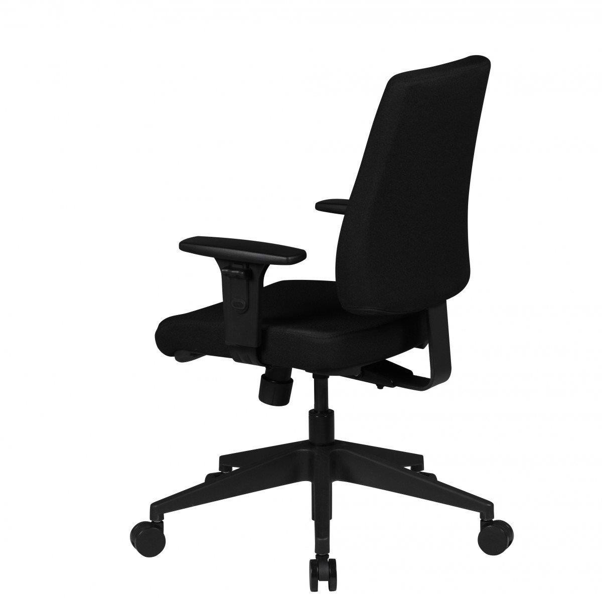 Silla de Oficina MATEUS, Diseño y Confort, Brazos Regulables, en Negro