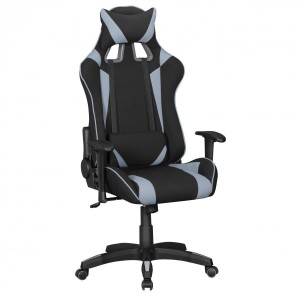 Silla gaming ORBY TELA, reclinable, en negro y gris