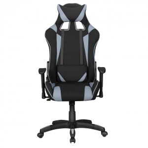 Silla gaming ORBY TELA, reclinable, en negro y gris