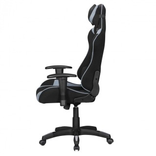 Silla gaming ORBY TELA, reclinable, en negro y gris 2