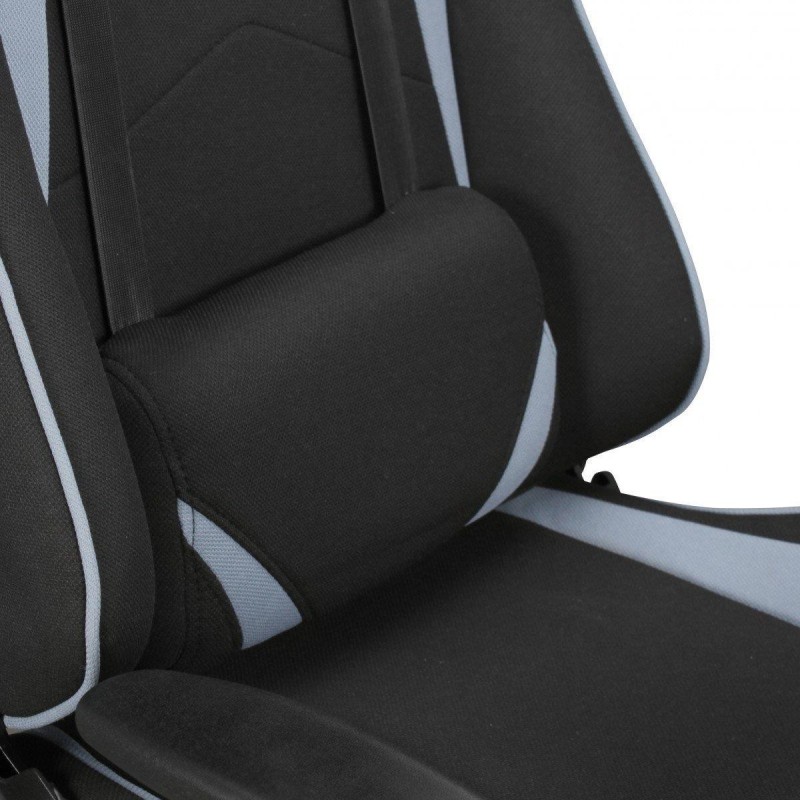 Silla gaming ORBY TELA, reclinable, en negro y gris