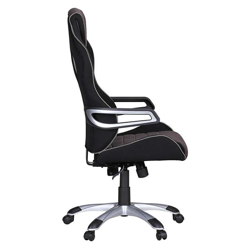 Silla Gaming DAKAR PRO, con Costuras, en Tela Negra y Gris