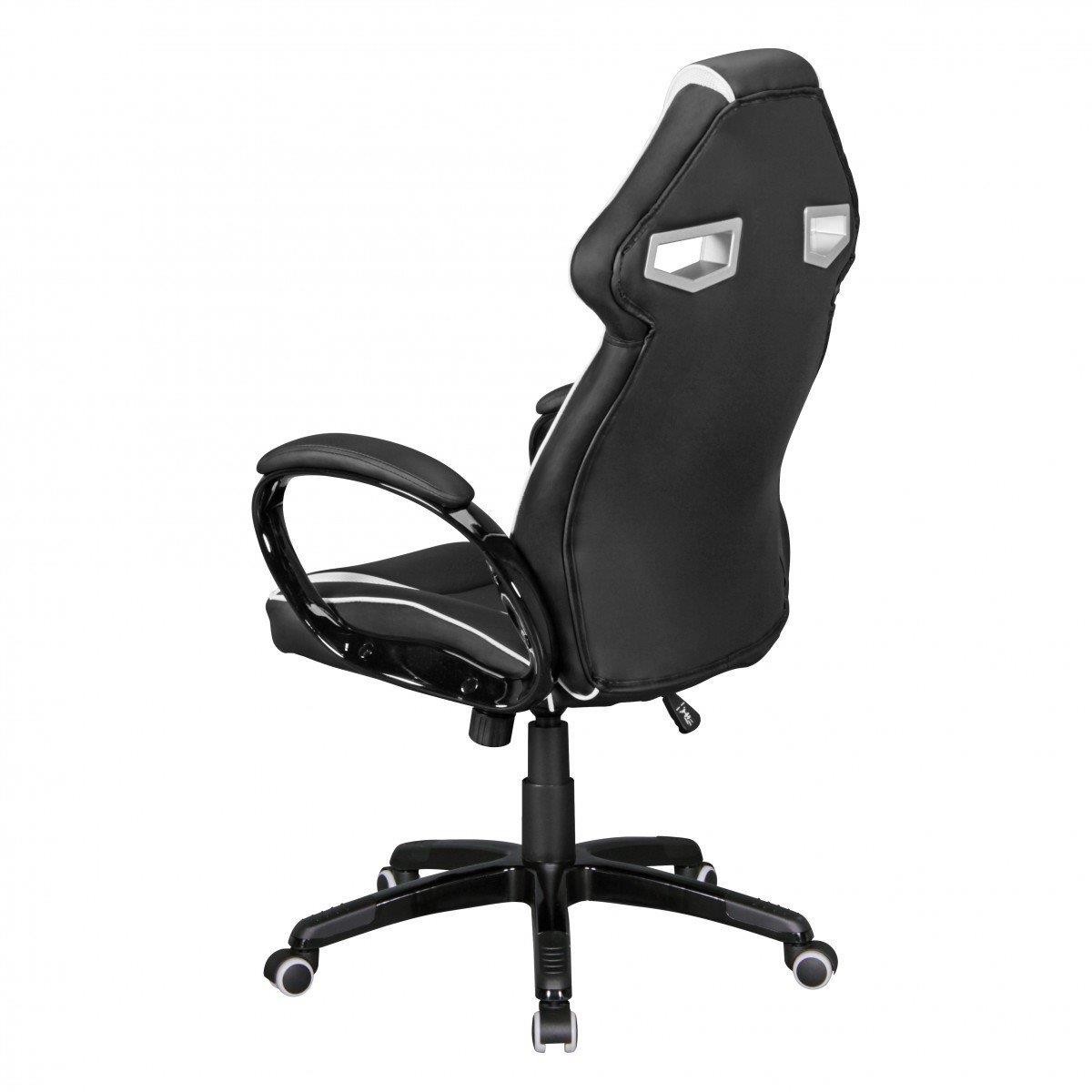 Silla de Oficina WIND PRO, Exclusivo Diseño, en Piel, Color Negro/ Rojo