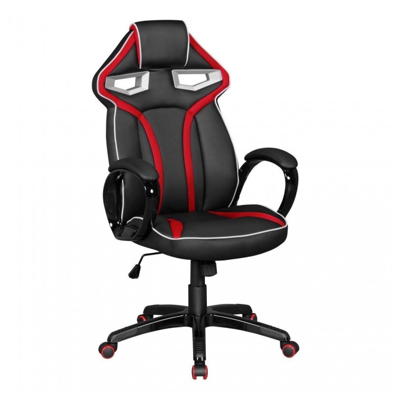 Silla de Oficina WIND PRO, diseño gaming, en negro y rojo