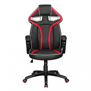 Silla de Oficina WIND PRO, diseño gaming, en negro y rojo