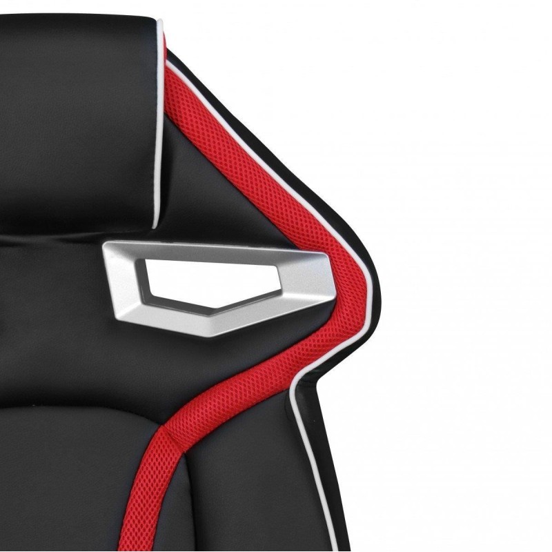 Silla de Oficina WIND PRO, diseño gaming, en negro y rojo