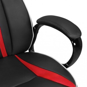 Silla de Oficina WIND PRO, diseño gaming, en negro y rojo