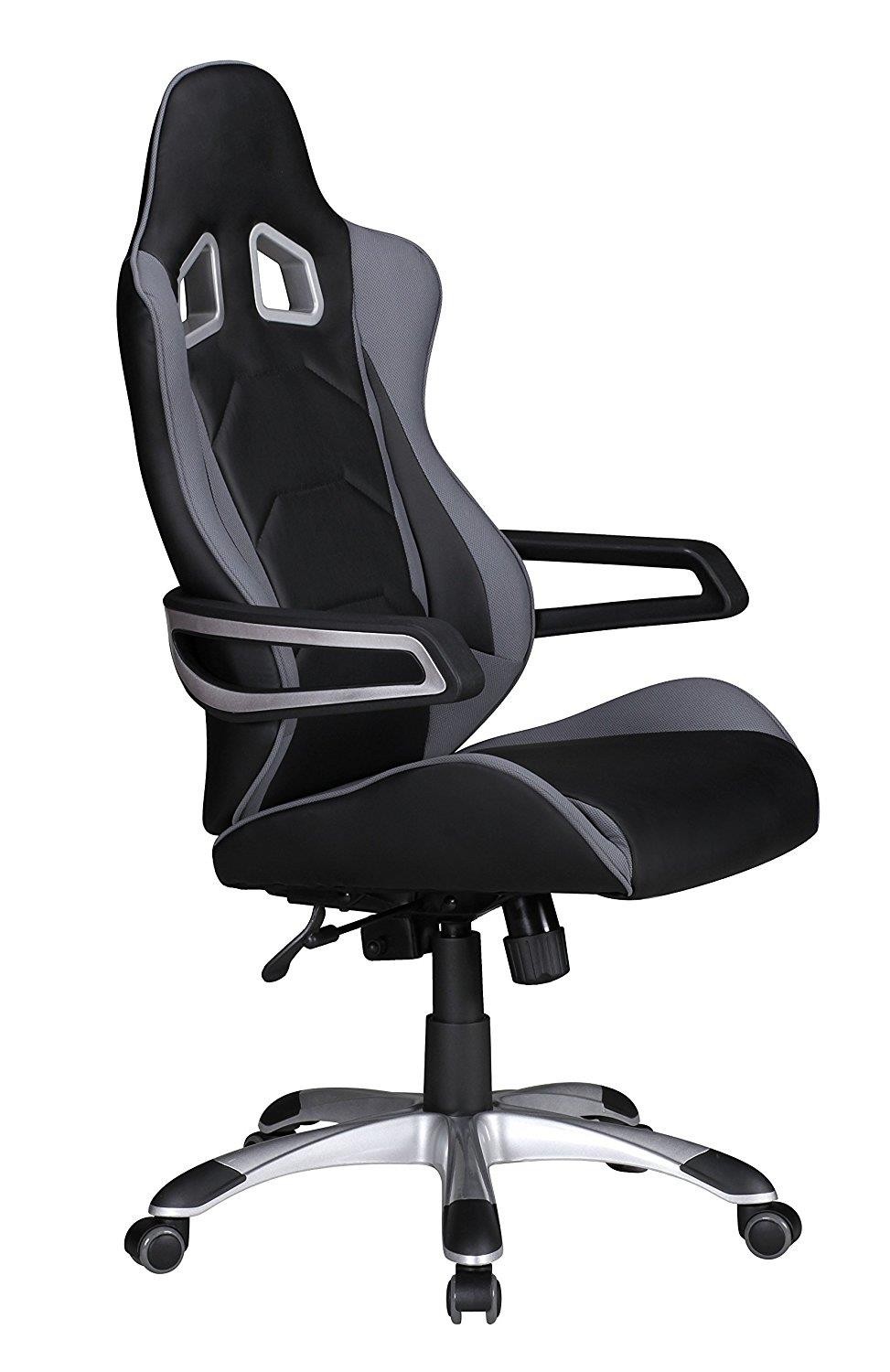 Silla Gaming GUBEN, Diseño Deportivo muy Moderno, Uso Profesional, En Tela color Rojo y Negro