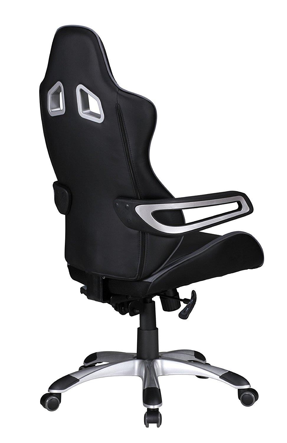Silla Gaming GUBEN, Diseño Deportivo muy Moderno, Uso Profesional, En Tela color Rojo y Negro