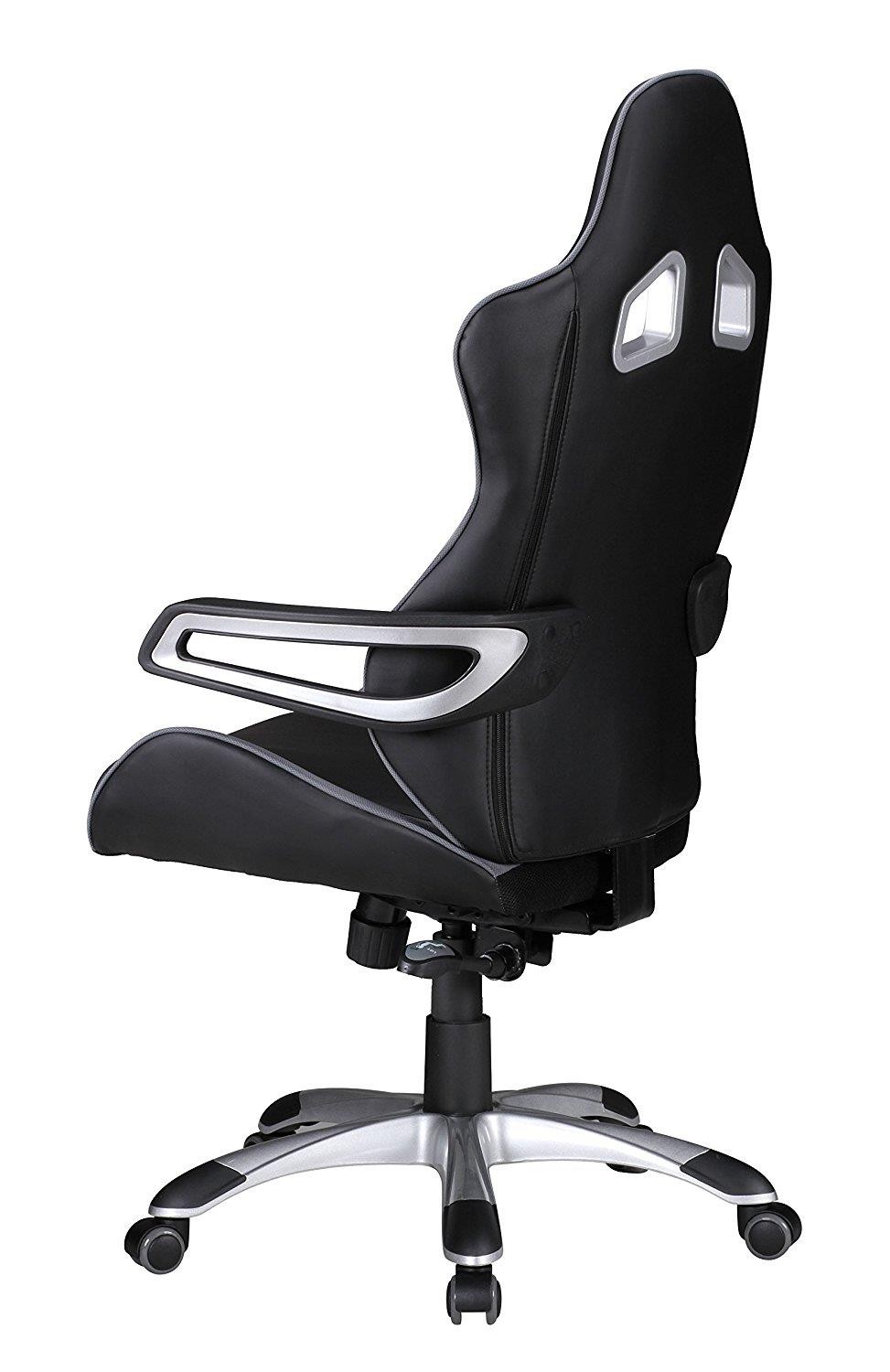 Silla Gaming GUBEN, Diseño Deportivo muy Moderno, Uso Profesional, En Tela color Rojo y Negro