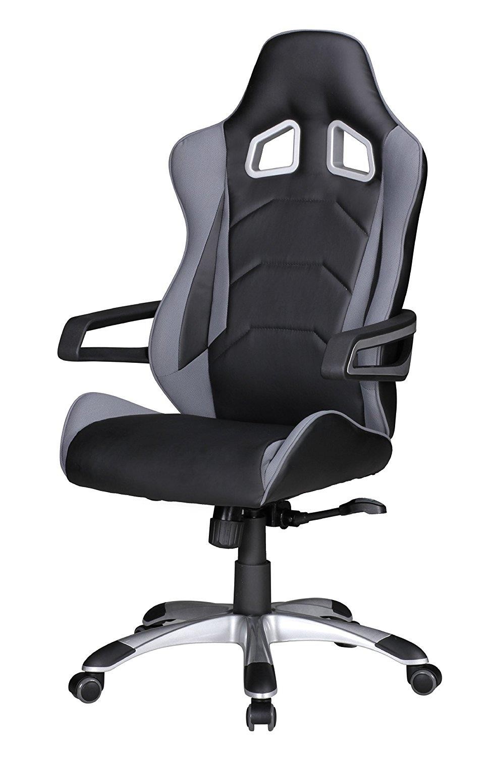Silla Gaming GUBEN, Diseño Deportivo muy Moderno, Uso Profesional, En Tela color Rojo y Negro