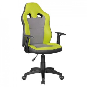 Silla Para Niños GUBENY, diseño deportivo, gris y verde