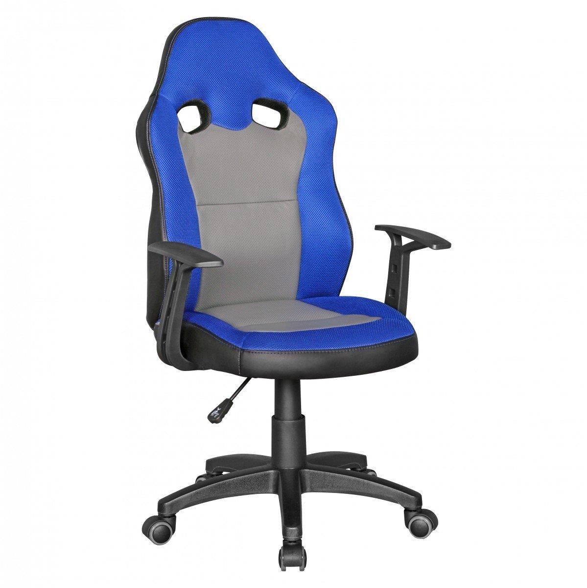 Silla Para Niños GUBENY, Diseño Deportivo, En Piel y Malla Transpirable Gris y Verde