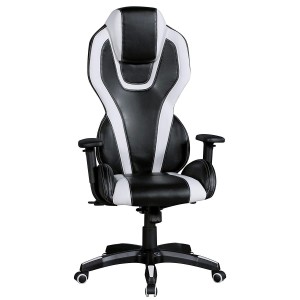 Silla de Ordenador Gaming LANDAU, Reposabrazos Ajustables, En Piel color Azul y Negro