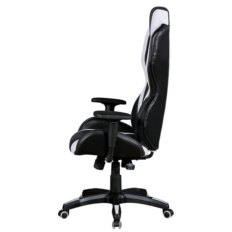 Silla de Ordenador Gaming LANDAU, Reposabrazos Ajustables, En Piel color Azul y Negro