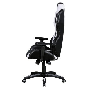Silla de Ordenador Gaming LANDAU, Reposabrazos Ajustables, En Piel color Azul y Negro