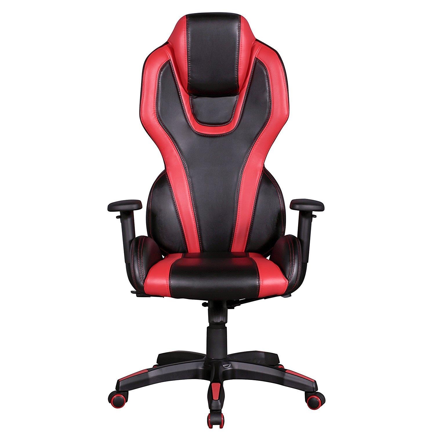 Silla de Ordenador Gaming LANDAU, Reposabrazos Ajustables, En Piel color Azul y Negro