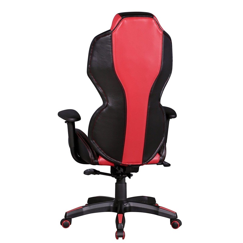 Silla de Ordenador Gaming LANDAU, Reposabrazos Ajustables, En Piel color Azul y Negro