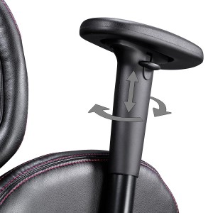 Silla de Ordenador Gaming LANDAU, Reposabrazos Ajustables, En Piel color Azul y Negro