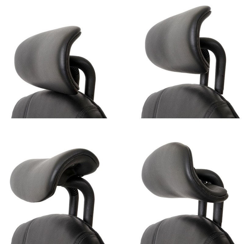 Silla Ergonómica LAKRON, con Sistema Basculante, en Piel Negra