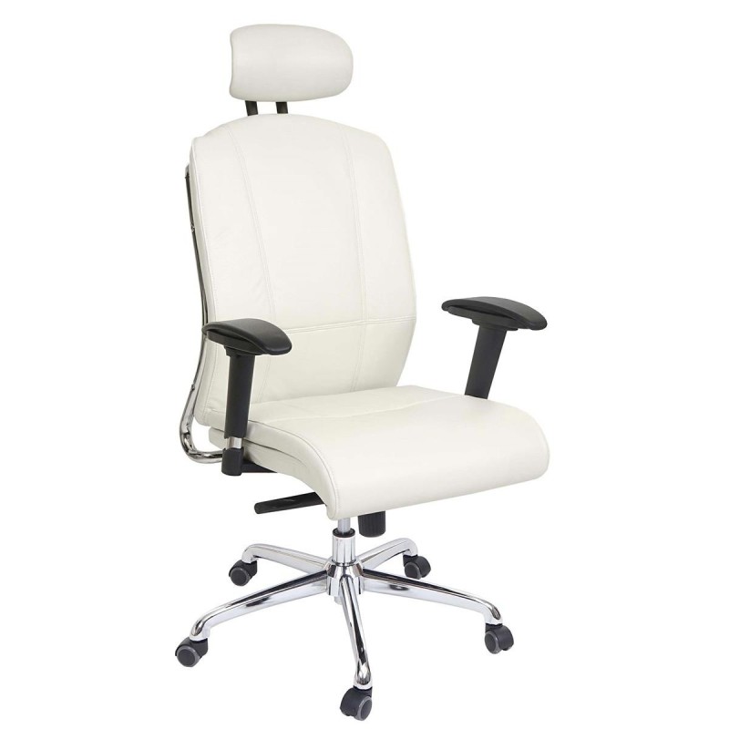 Silla Ergonómica LAKRON, con Sistema Basculante, en Piel Negra