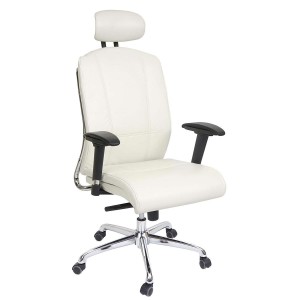 Silla Ergonómica LAKRON, con Sistema Basculante, en Piel Negra