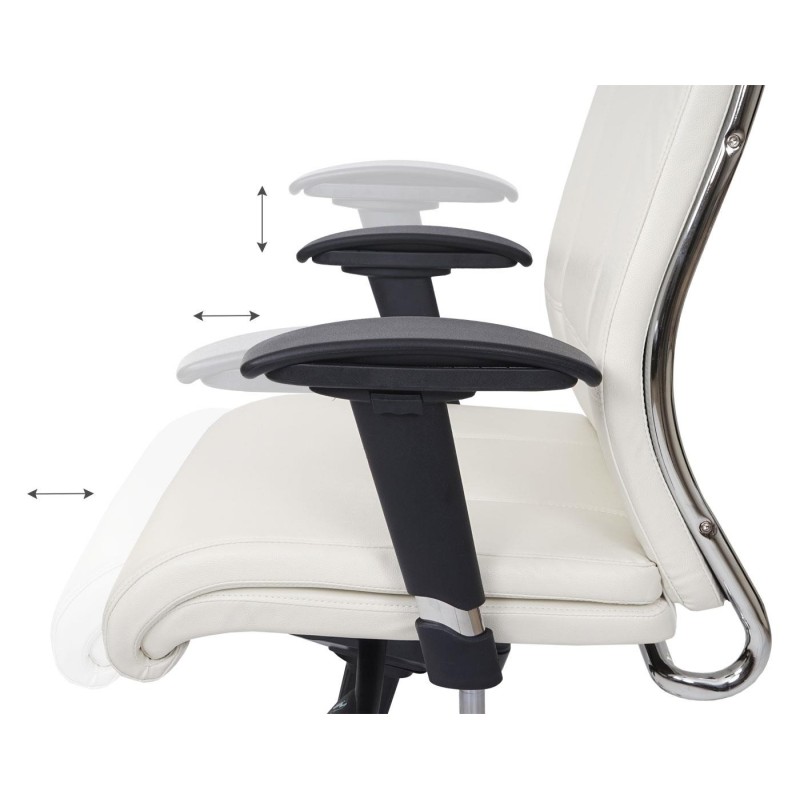 Silla Ergonómica LAKRON, con Sistema Basculante, en Piel Negra