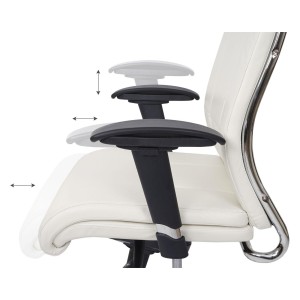 Silla Ergonómica LAKRON, con Sistema Basculante, en Piel Negra