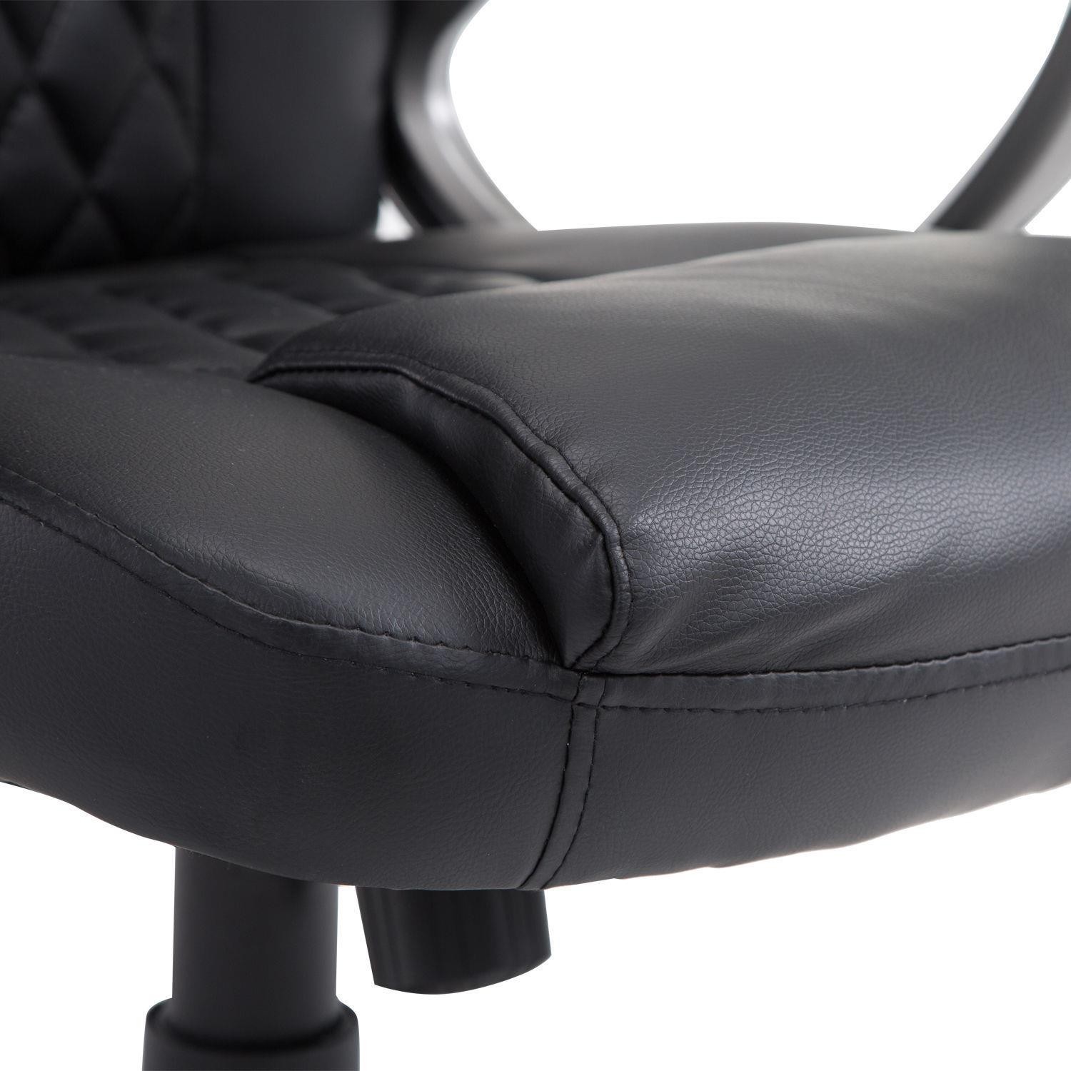 Silla de Oficina MORIN, Reclinable, Estilo Deportivo, en Piel color Negro