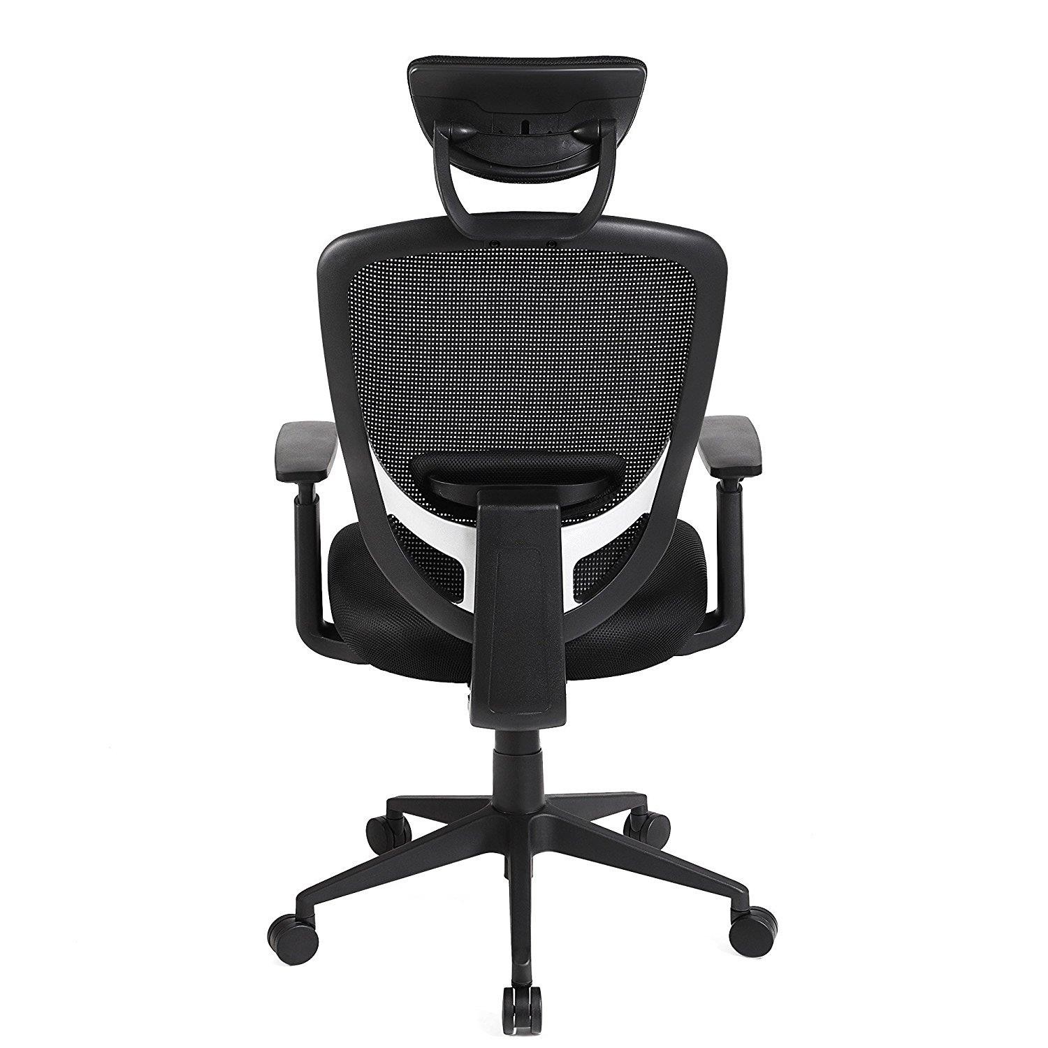 Silla Ergonómica VAGU, Soporte Lumbar, Brazos Ajustables, en Malla Transpirable color Negro
