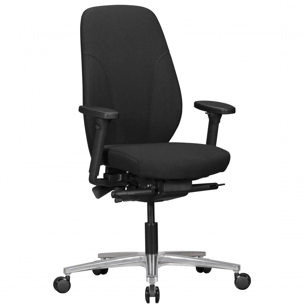 Silla Ergonómica SARK BASE, Totalmente Ajustable, Adaptada uso 8h, en Tela color Negro