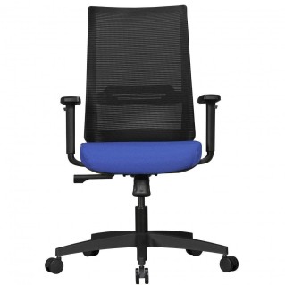 Silla Ergonómica RENSE, soporte lumbar, en malla color azul 2