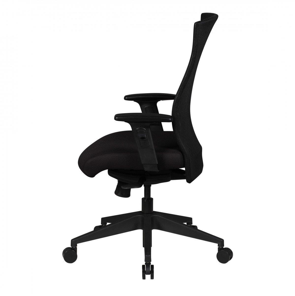 Silla Ergonómica PICSON, Brazos Ajustables, Mecanismo Sincronizado, en Malla Transpirable color Negro
