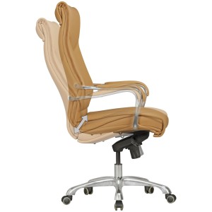 Sillón de oficina OLFEN, resistente hasta 150 kg, en piel negra