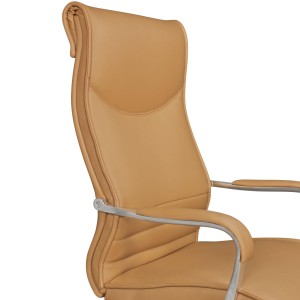 Sillón de oficina OLFEN, resistente hasta 150 kg, en piel negra