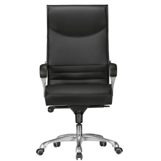 Sillón de oficina OLFEN, resistente hasta 150 kg, en piel negra 2