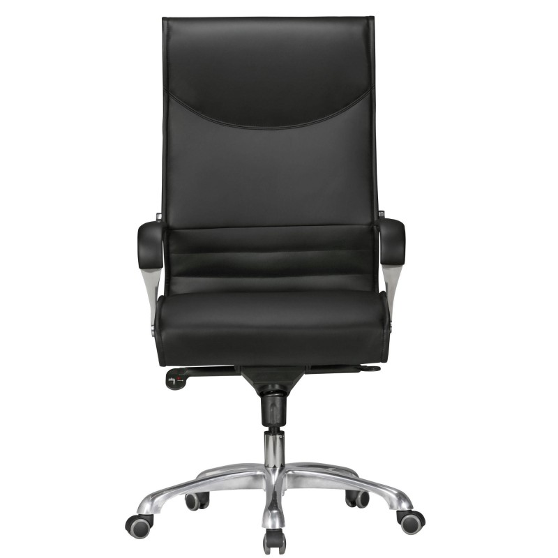 Sillón de oficina OLFEN, resistente hasta 150 kg, en piel negra