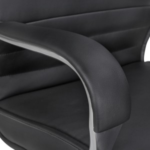 Sillón de oficina OLFEN, resistente hasta 150 kg, en piel negra