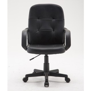 Sillas de oficina SKY PRo, gran acolchado, en piel color negro 2