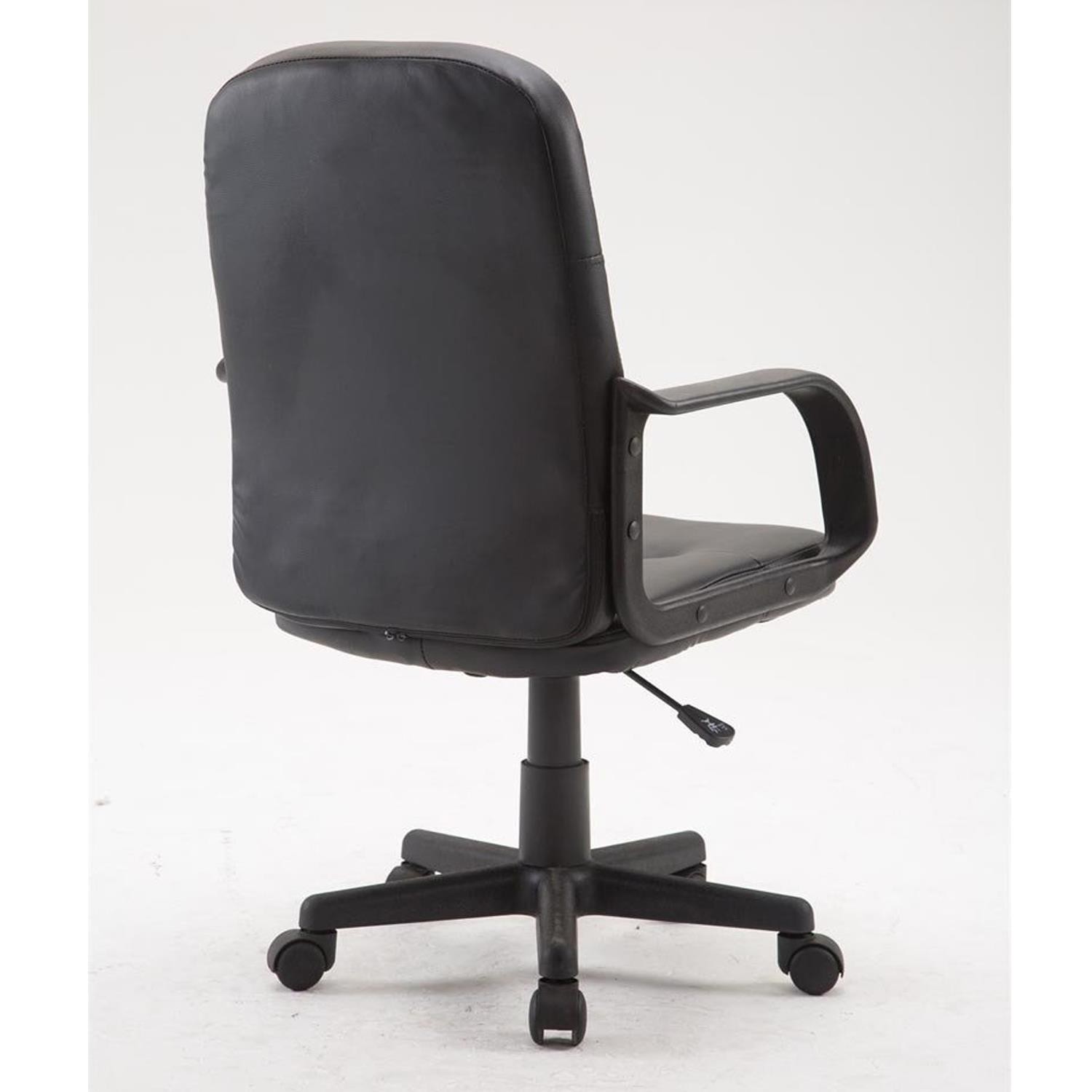 Silla de Oficina SKY PRO, Mecanismo Basculante, Gran Acolchado, Tapizado en Piel color Negro
