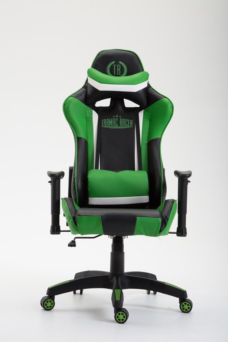 Silla Gaming JEMEX, Respaldo Reclinable, Cojines Incluidos, en Piel Negro/Amarillo