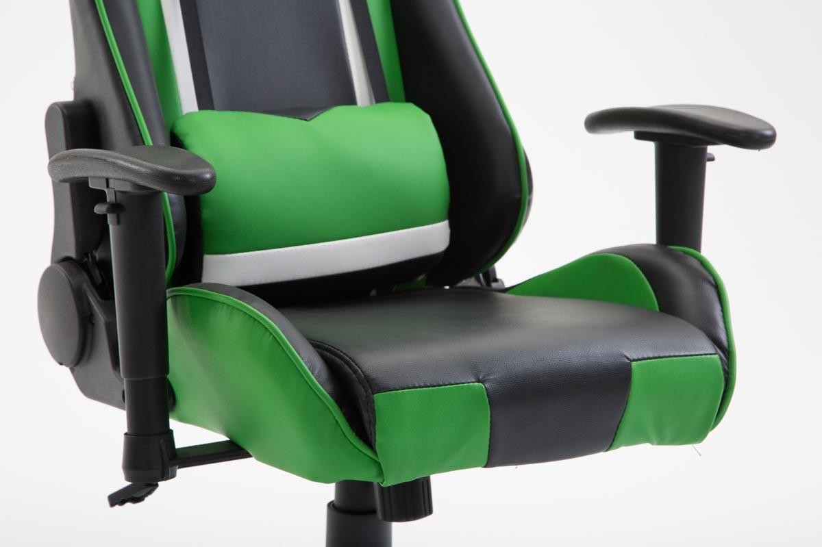 Silla Gaming JEMEX, Respaldo Reclinable, Cojines Incluidos, en Piel Negro/Amarillo