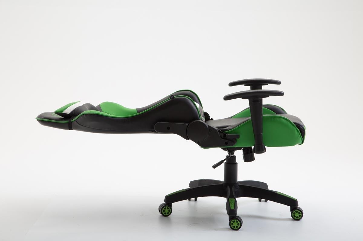 Silla Gaming JEMEX, Respaldo Reclinable, Cojines Incluidos, en Piel Negro/Amarillo