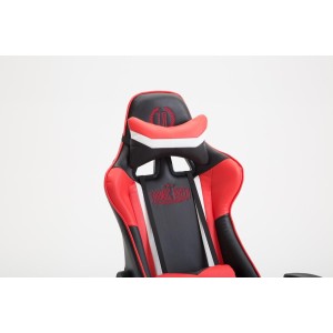 Silla gaming JEMEX, reclinable, con cojines, en piel color negro/amarillo