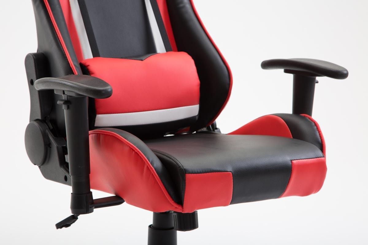 Silla Gaming JEMEX, Respaldo Reclinable, Cojines Incluidos, en Piel Negro/Amarillo