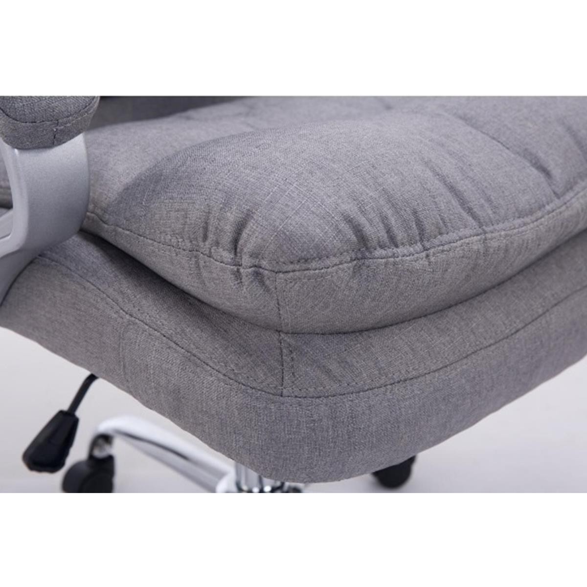 Sillón de Oficina ACUÑA TELA, Gran Acolchado, Resistente hasta 160 kg, en color Negro
